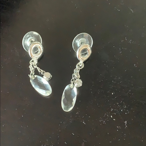 Silver necklace with crystal earrings - Picture 2 of 2